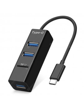 3 Ports USB C HUB Type C Splitter with TF Card Reader USB-C Adapter for Macbook Pro Air Surface Pro 6 Huawei Matebook HUB