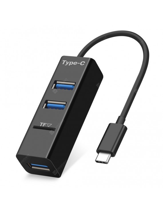 USB Accessories - 3 Ports USB C HUB Type C Splitter with TF Card Reader USB-C Adapter for Macbook Pro Air Surface Pro 6 Huawei Matebook HUB