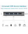 USB Accessories - 4-port Aluminum Alloy USB 3.0 HUB 5Gbps Super Speed 0.6m / 1m USB HUB Type-C Micro USB Charging Splitter For Desktop Laptop