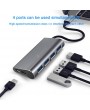 USB Accessories - 4-port Aluminum Alloy USB 3.0 HUB 5Gbps Super Speed 0.6m / 1m USB HUB Type-C Micro USB Charging Splitter For Desktop Laptop