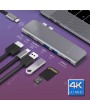 USB Accessories - USB 3.1 Type-C Hub To HDMI Adapter 4K Thunderbolt 3 USB C Hub with Hub 3.0 TF SD Reader Slot PD for MacBook Pro/Air 2018/2019