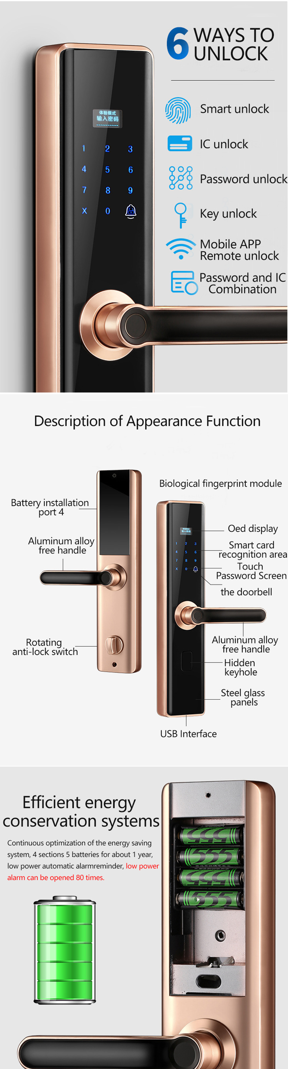 ZS-03 Aluminum Alloy Fingerprint Unlocking Fingerprint Lock Lock in Golden Gray- Champagne Gold 1pc ZS-03 Aluminum Alloy Fingerprint Unlocking Fingerprint Lock Lock in Golden Gray- Champagne Gold 1pc