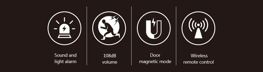 KS - SF18C Wireless Magnetic Door Sound-light Alarm Remote Control Indoor Security Sensor - White KS - SF18C Wireless Magnetic Door Sound-light Alarm Remote Control Indoor Security Sensor - White