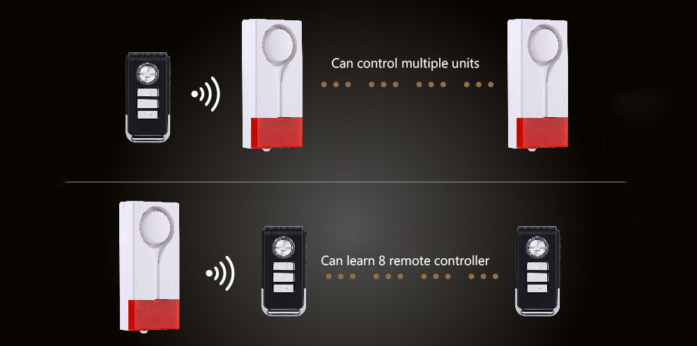 KS - SF18C Wireless Magnetic Door Sound-light Alarm Remote Control Indoor Security Sensor - White KS - SF18C Wireless Magnetic Door Sound-light Alarm Remote Control Indoor Security Sensor - White