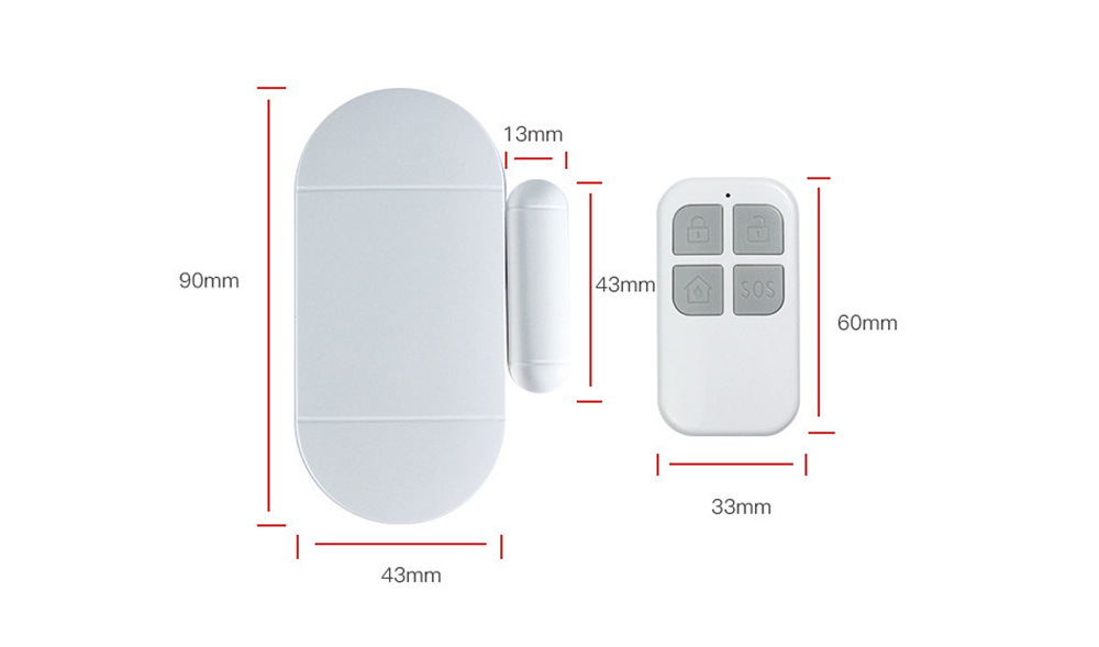 MC - 02 Multi-function Remote Wireless Door Magnetic Announciator- White MC - 02 Multi-function Remote Wireless Door Magnetic Announciator- White