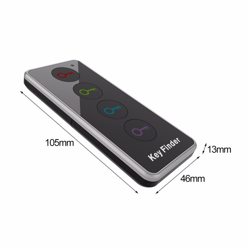 Wireless RF Item Locator/Key Finder with LED Flashlight and Base Support- Black Wireless RF Item Locator/Key Finder with LED Flashlight and Base Support- Black