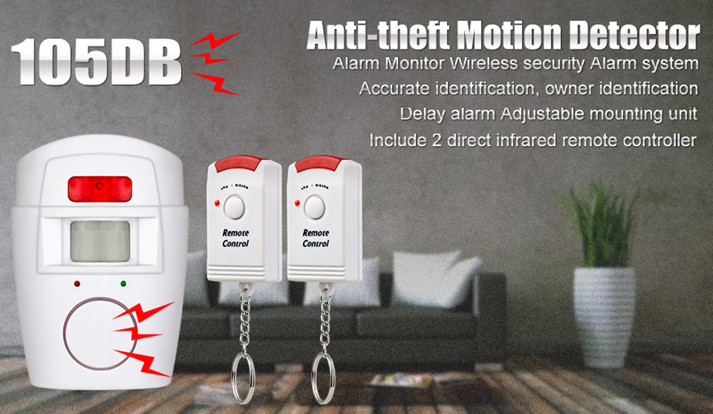 Wireless Home Security Sensor Alarm - White Wireless Home Security Sensor Alarm - White