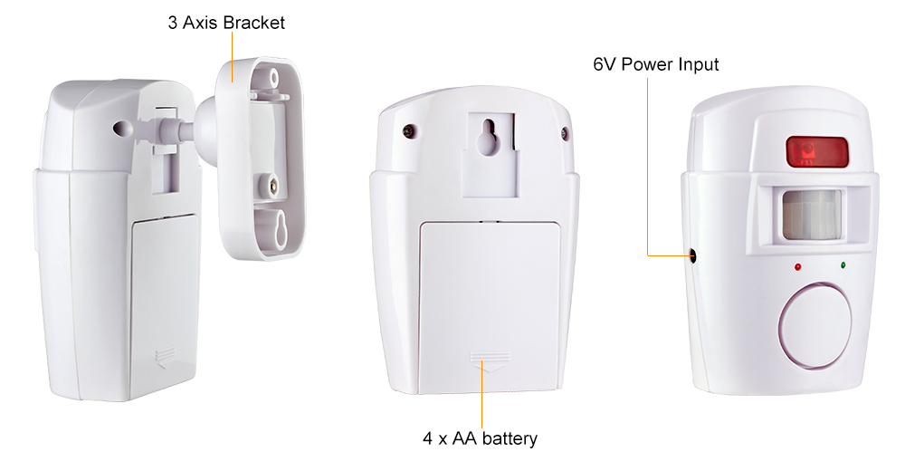 Wireless Home Security Sensor Alarm - White Wireless Home Security Sensor Alarm - White
