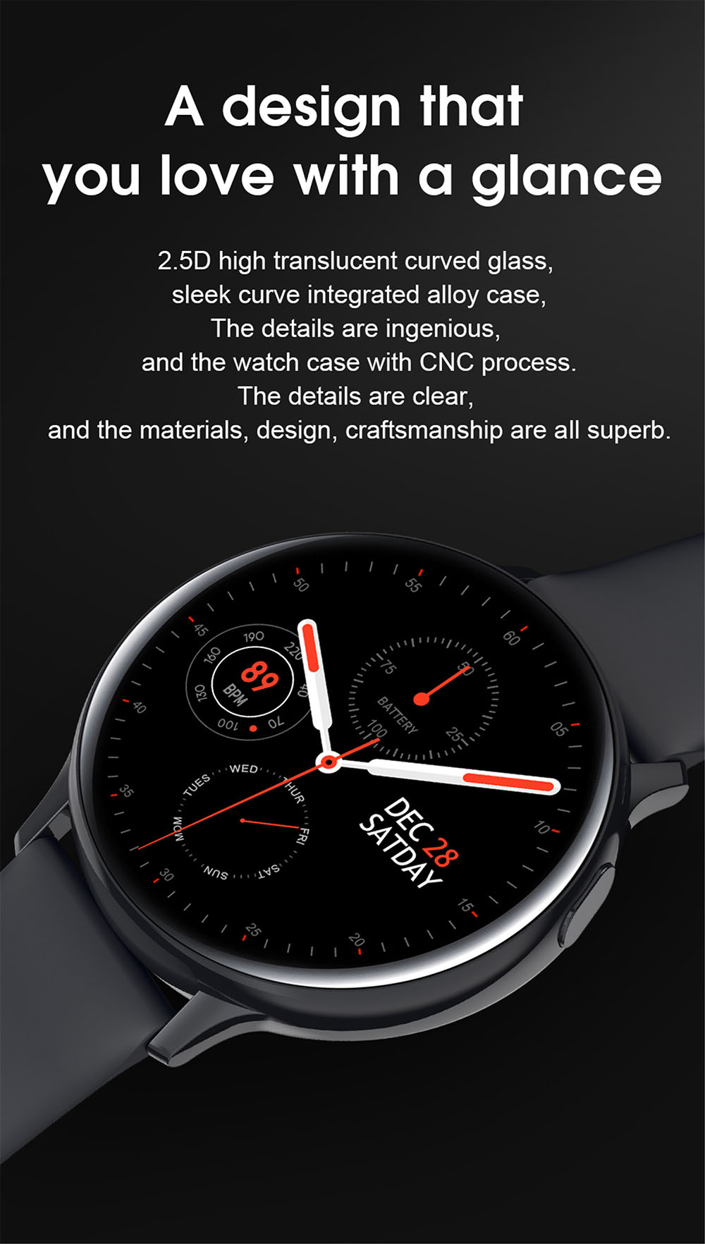 S30 Smart Watch - Black Silicone Band S30 Smart Watch - Black Silicone Band