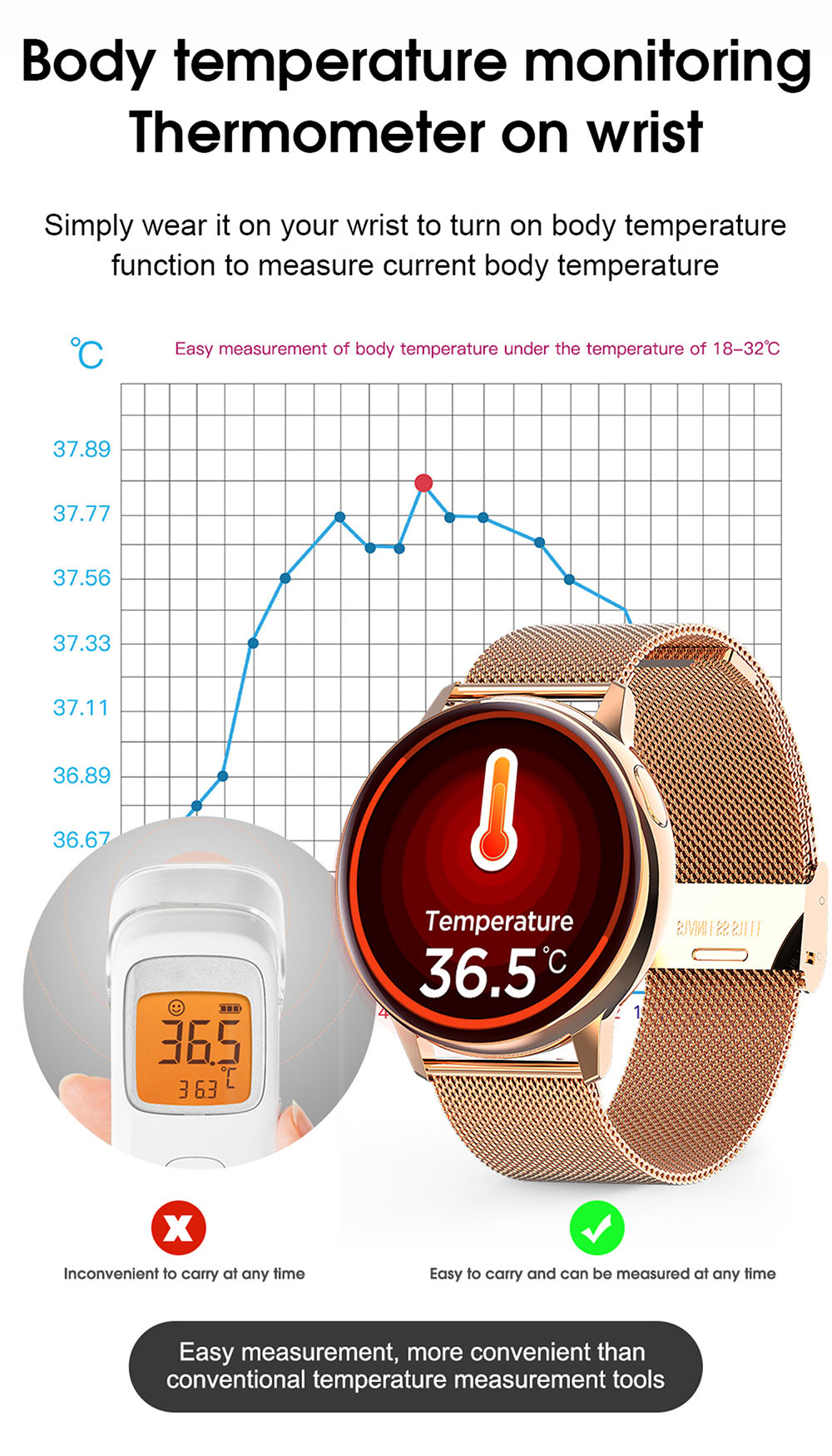 S30 Smart Watch - Black Silicone Band S30 Smart Watch - Black Silicone Band