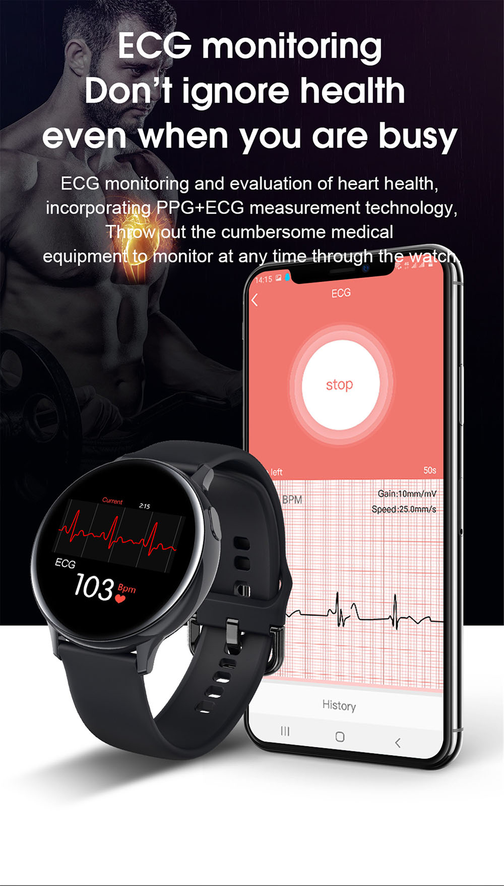 S30 Smart Watch - Black Silicone Band S30 Smart Watch - Black Silicone Band